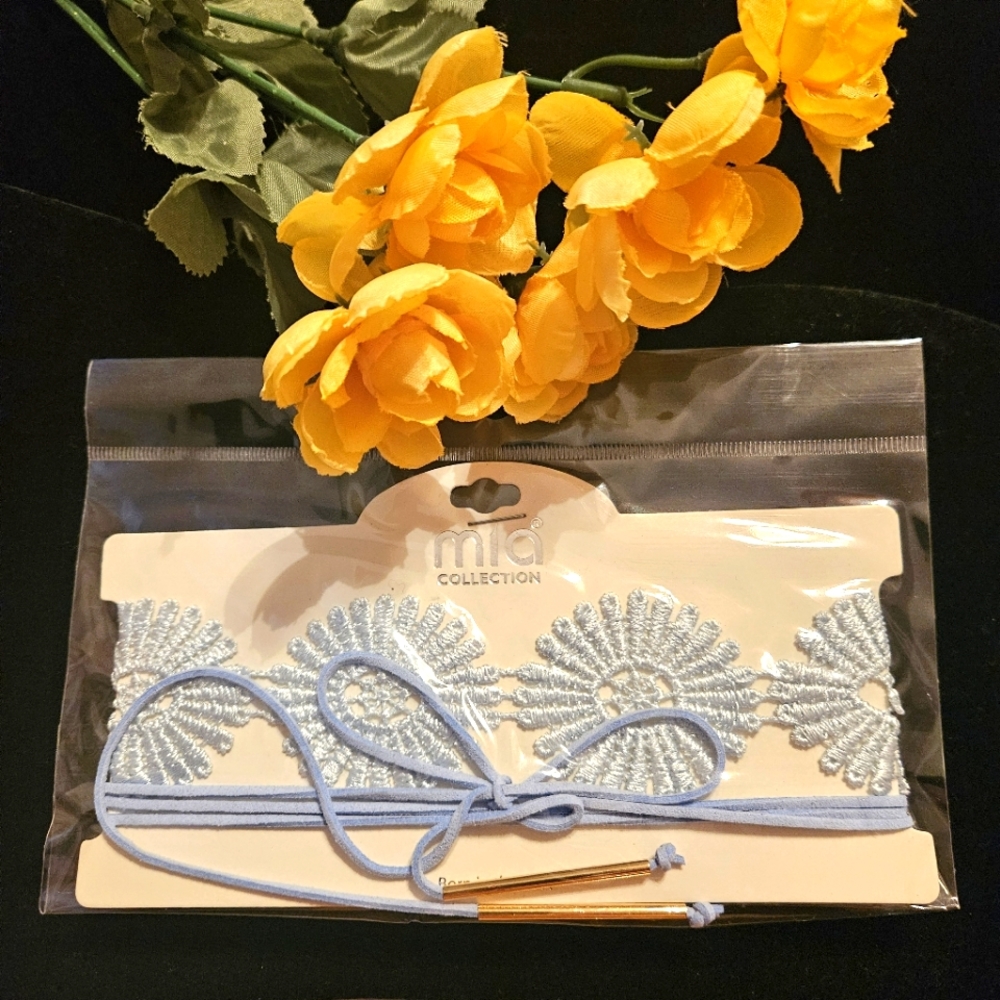 Mia Collection Blue Floral Choker Set💙